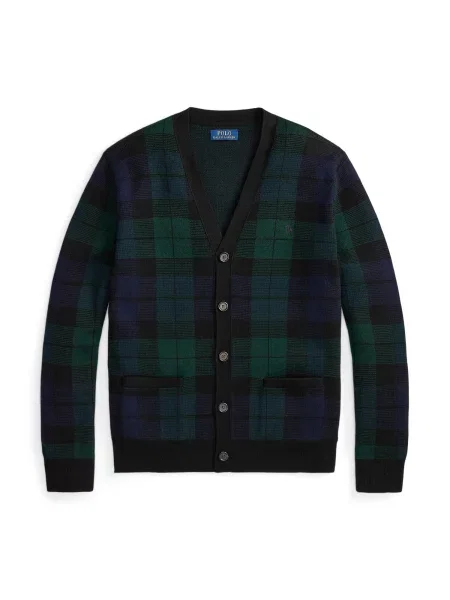 Polo Ralph Lauren Geacă tricotată bleumarin / verde închis negru