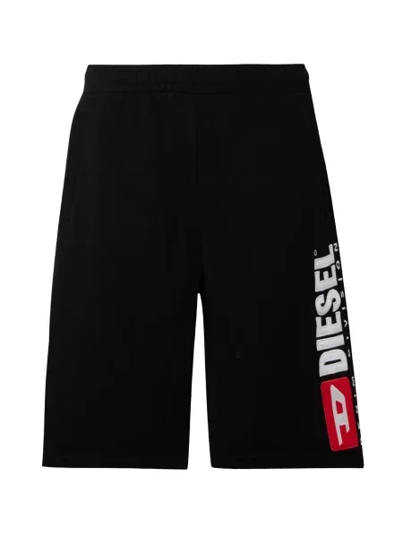 DIESEL Pantaloni roșu / negru alb