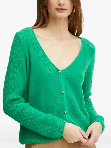 Cardigan Morgan cu decolteu în V verde