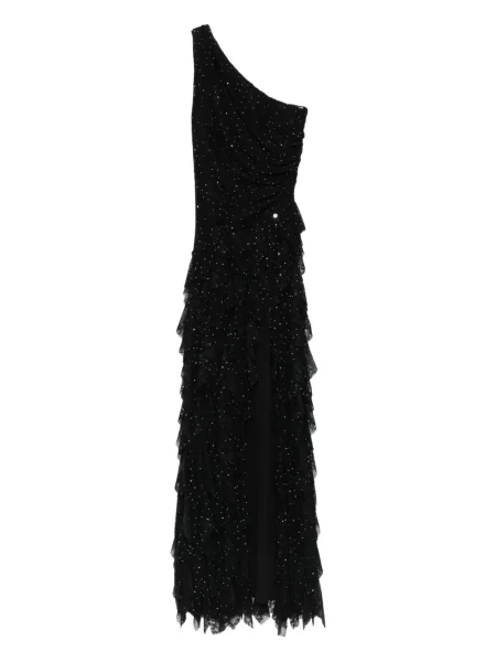 Sukienka wieczorowa Nissa asymetryczna garniturowa czarna