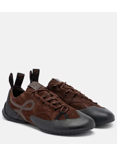 Sneakerși Loewe din piele de căprioară maro