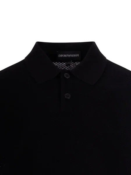 Koszulka polo dziecięca Emporio Armani niebieska