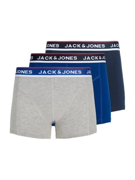 JACK & JONES Boxeri JACSWAY albastru / bleumarin / gri alb