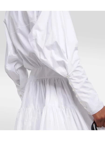 Rochie Alaïa din poplin alb