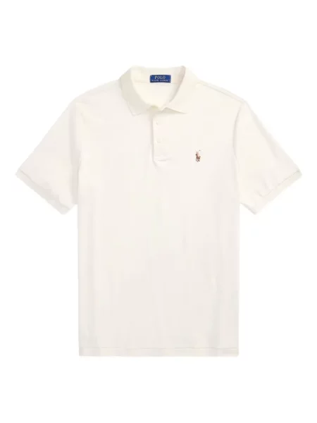 Boxeri Polo Ralph Lauren plisat din piele de căprioară cu franjuri alb