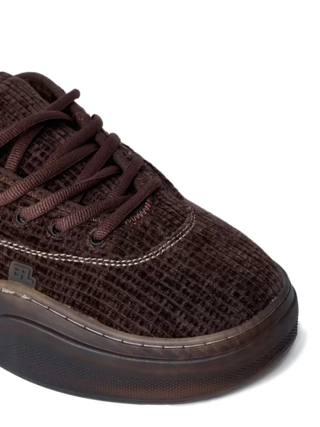 Sneakers Erl κοτλέ slip-on καφέ
