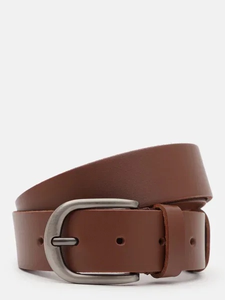 Кожаный ремень Borsa Leather с ремешками коричневый