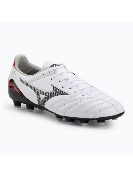 Кросівки футбольні Mizuno Morelia Neo IV Pro MD white/black/chinese red білі