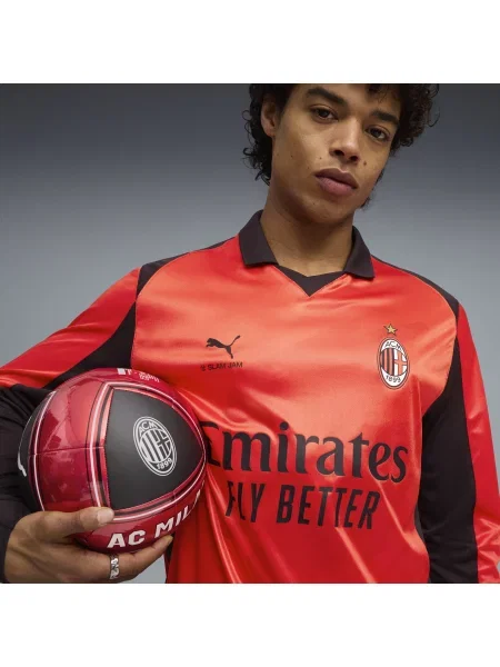 PUMA Koszulka z długim rękawem AC MILAN x SLAM JAM Odzież L czerwony