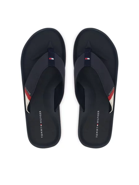 Tommy Hilfiger Japonki Padded Hilfiger Beach Sandal granatowy