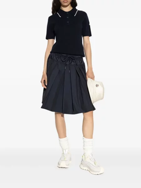 Fusta plisata Moncler plisată albastru
