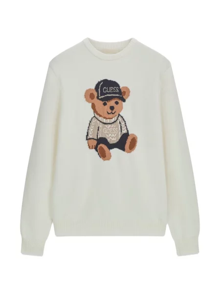 GUESS Pulover Alicia Bear alb