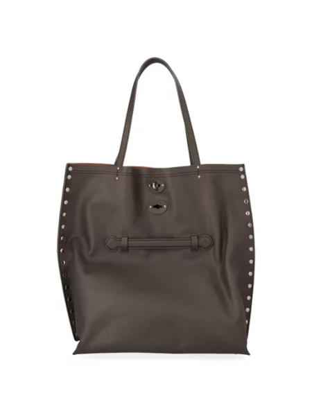 Torebka Zanellato skórzana brązowa