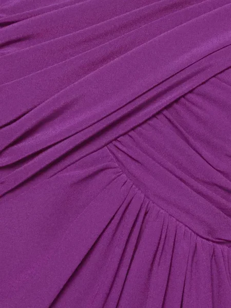 Top Nicole Miller fără mâneci drapat violet