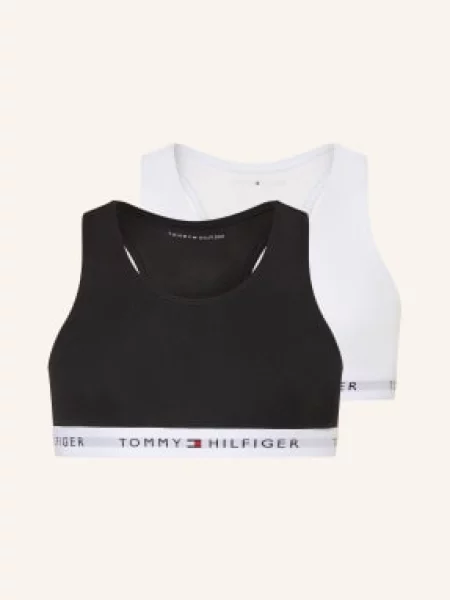 Tommy Hilfiger Balení Po 2 Kusech – Bustier Podprsenky / černá bílá