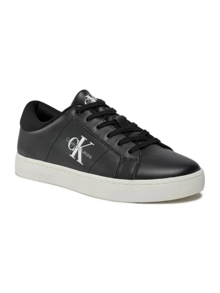 Trampki Calvin Klein Jeans skórzane czarne
