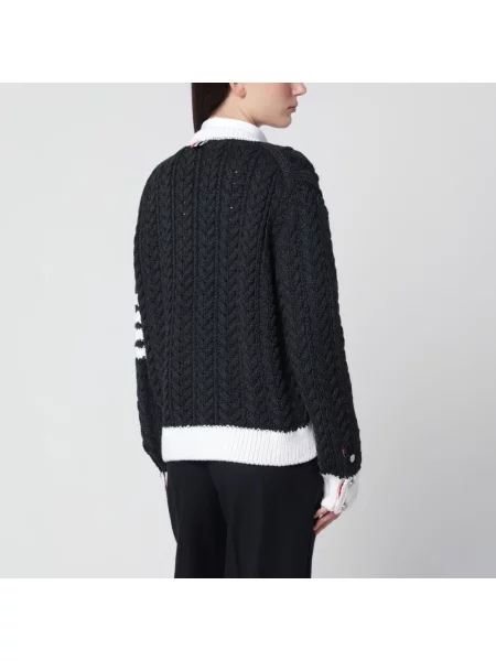Kardigan Thom Browne wełniany czarny