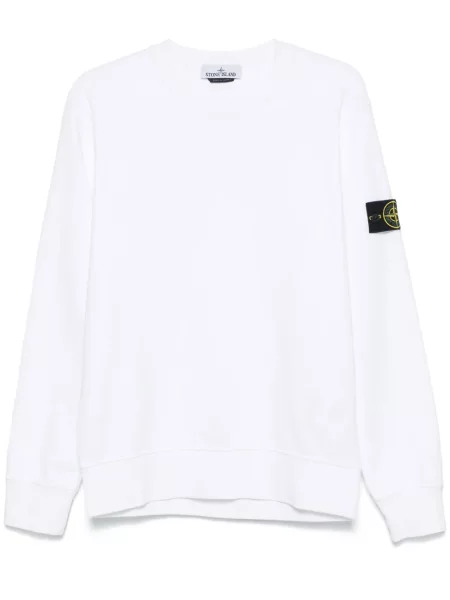 Hanorac Stone Island cu strasuri alb