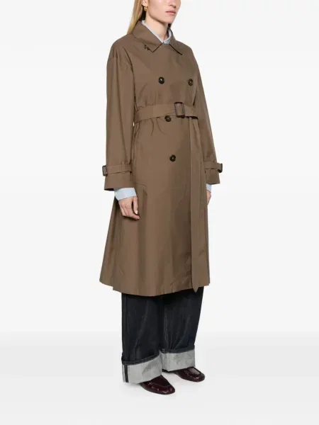 Trenci Max Mara din țesătură twill maro
