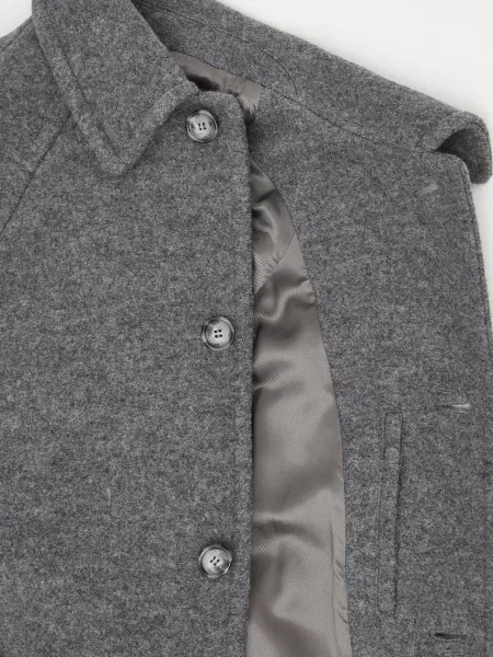 Вовняне пальто A.P.C. manteau gaston сірий