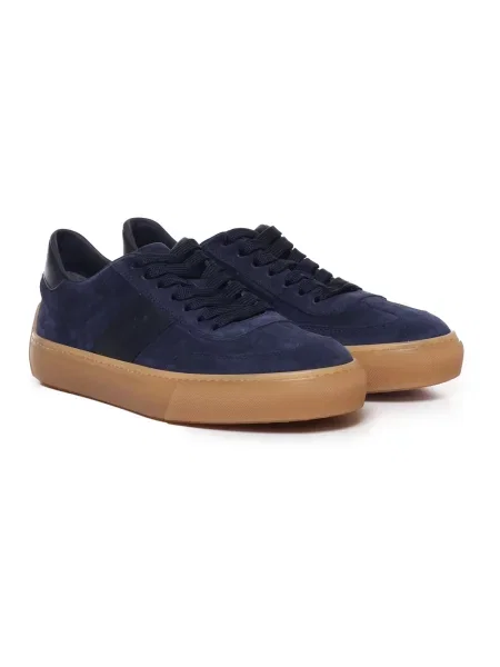 Sneakersy Tod's zamszowe z nadrukiem galaktyka niebieskie