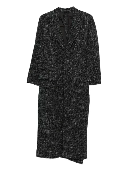 Płaszcz Yohji Yamamoto tweedowy czarny
