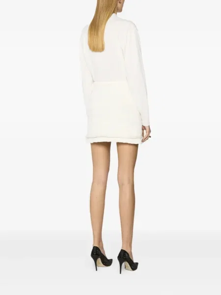 Mała mały spódnica mini Genny tweedowa biała