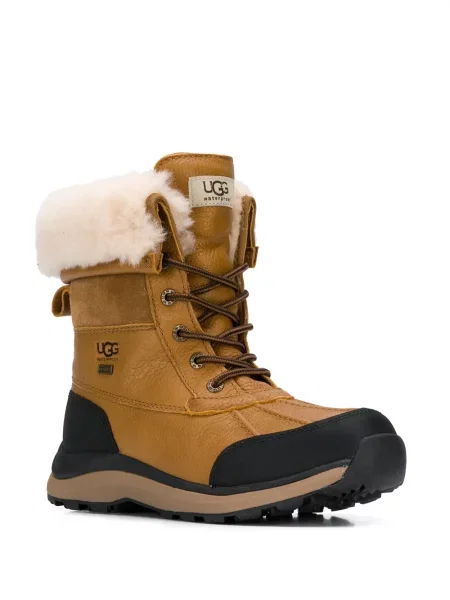 Nėriniuotos auliniai batai Ugg su raišteliais ruda