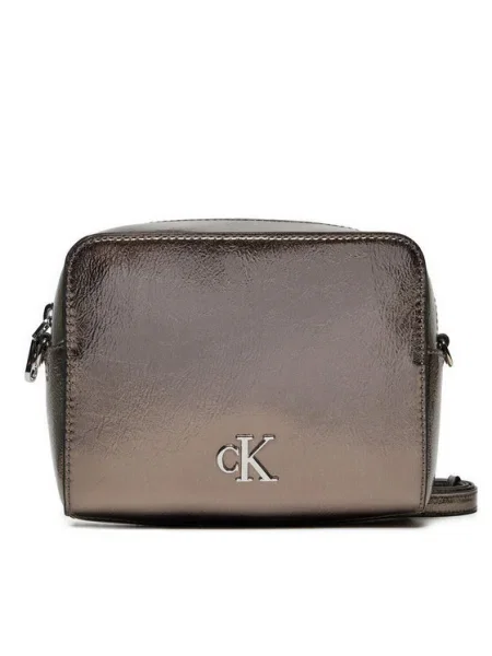 Чанта Calvin Klein Jeans сребристо сиво