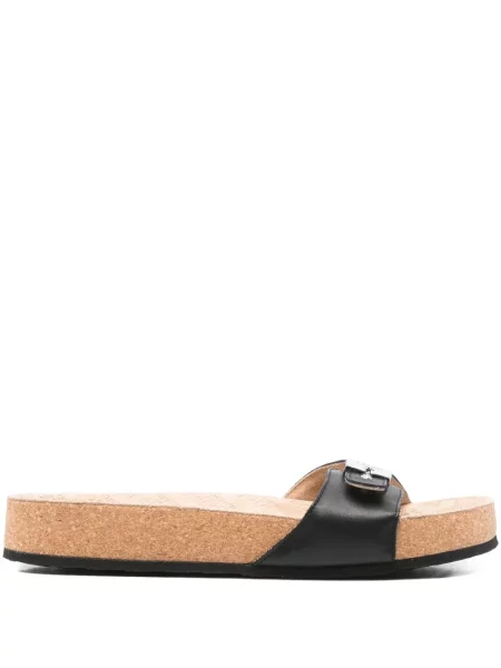 Sandale Balenciaga cu platformă cu cataramă negru