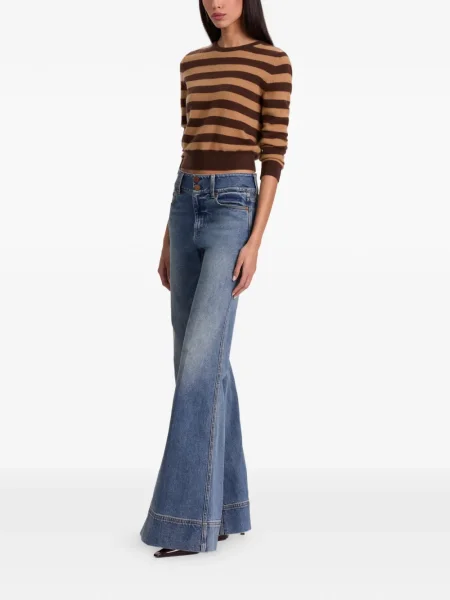 Pulover Alice + Olivia cu dungi maro