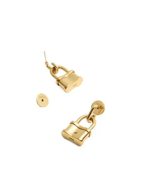 Małe mały kolczyki Patou złote