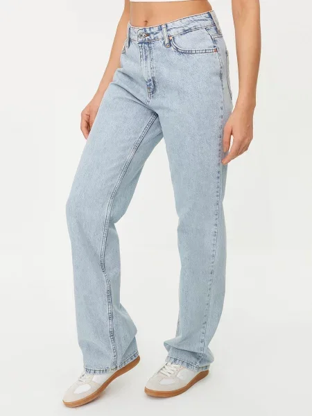 Trendyol Широкі джинси блакитний