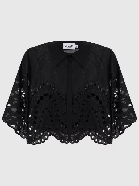 Укорочена блуза Storm Charo Ruiz чорна
