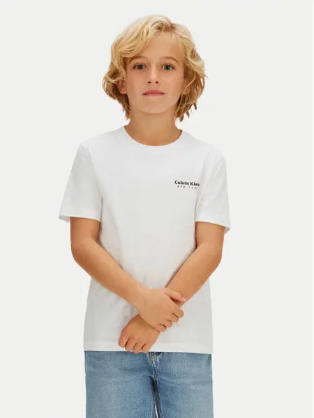 Calvin Klein Jeans T-Shirt Minimal Logo λευκό