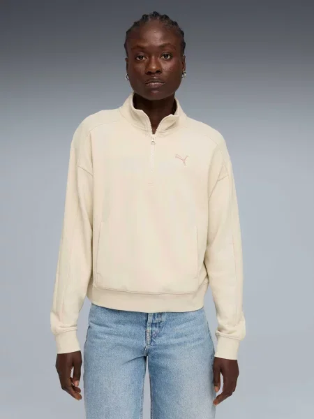 Свитер Puma на полумолнии белый