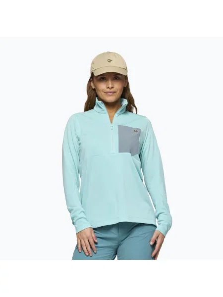 Trekingová mikina NORRONA Femund Neck aqua haze/trooper modrá