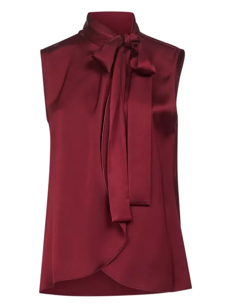 Kołnierzykowy bluzka Blanca Vita bez rękawów czerwona