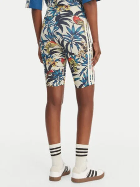 ADIDAS SPORTSWEAR Športové nohavice Adidas x Farm Rio tmavomodrá / žltá / sivá biela