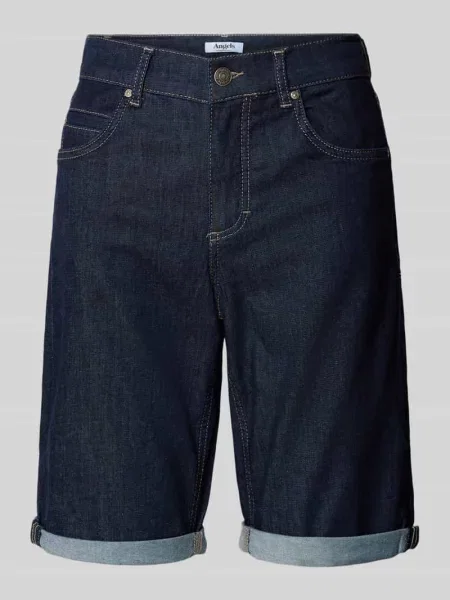 Bermudy o kroju regular fit z denimu z zakładką Angels niebieskie