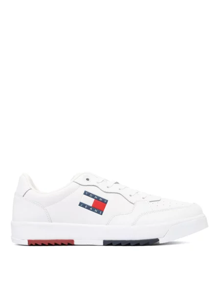 Sneakersy Tommy Jeans skórzane białe