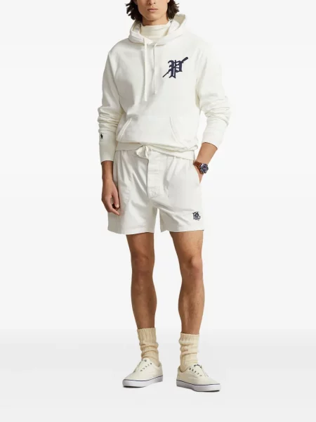 Boxeri Polo Ralph Lauren plisat cu broderie din piele gri