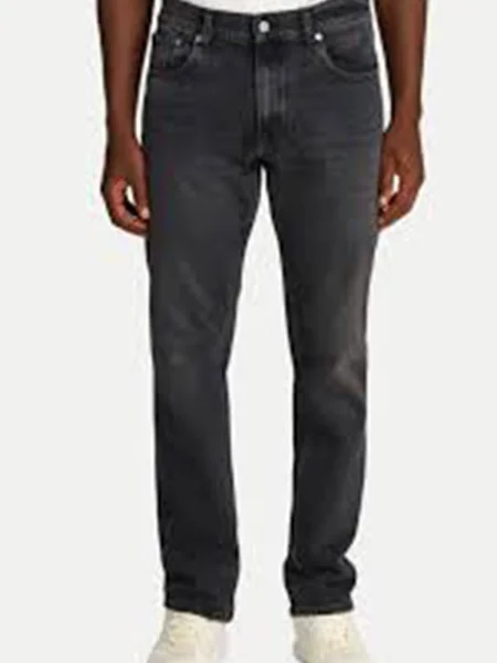 Ravne kavbojke Calvin Klein črna