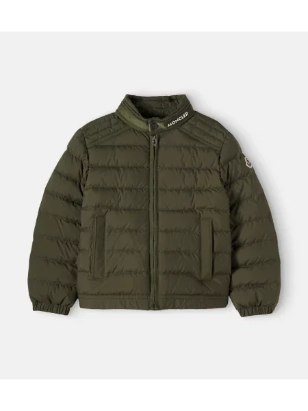 Pūkinė striukė Moncler Enfant žalia