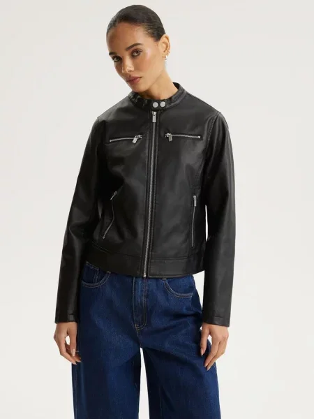 Демісезонна куртка DIVERSE Banshi поліуретан/текстиль чорний