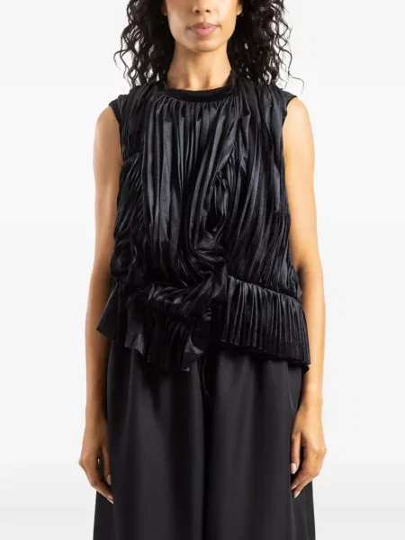 Top Comme Des Garçons drapat negru