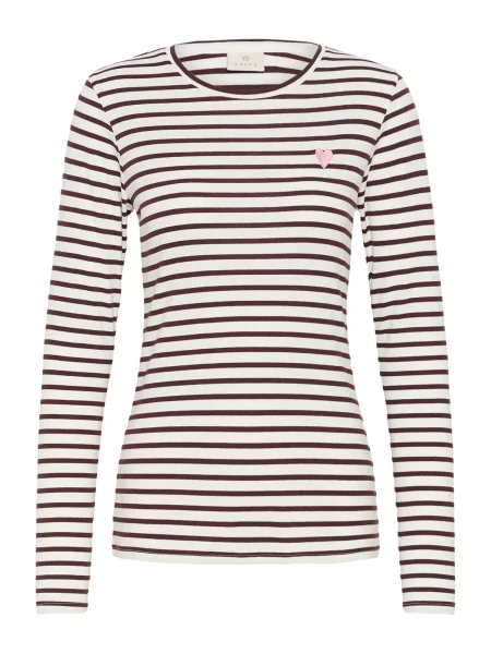 Kaffe Tricou KALiddy maro închis / murdar alb