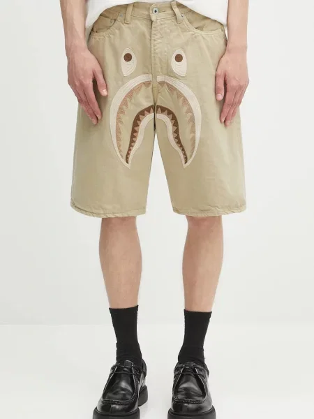 A Bathing Ape pantaloni scurți din Shark garment dye