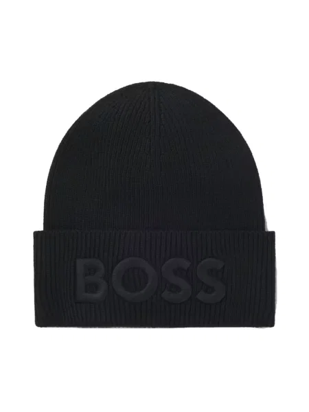 Boss Orange czapka wełniana wełniana czarny