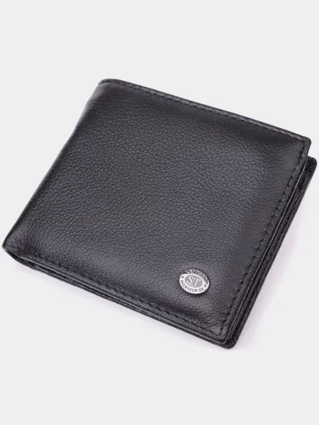 ST Leather Accessories Гаманець Шкіра чорний